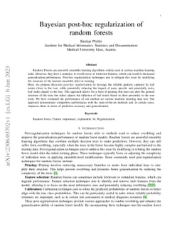 Bayesian post-hoc regularization of random forests