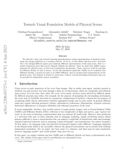 Towards Visual Foundational Models of Physical Scenes