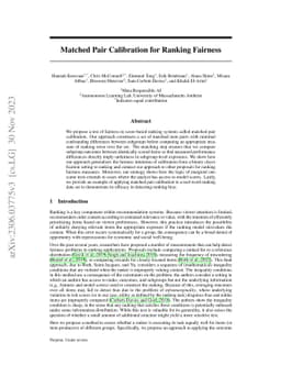 Matched Pair Calibration for Ranking Fairness