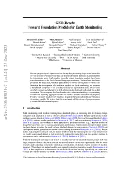 GEO-Bench: Toward Foundation Models for Earth Monitoring