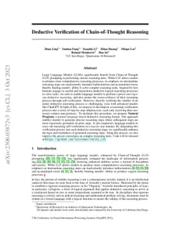 Deductive Verification of Chain-of-Thought Reasoning