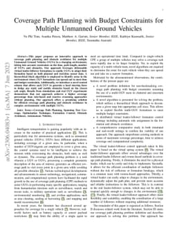 Coverage Path Planning with Budget Constraints for Multiple Unmanned
  Ground Vehicles