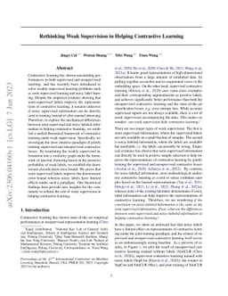 Rethinking Weak Supervision in Helping Contrastive Learning