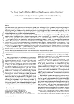 The Renoir Dataflow Platform: Efficient Data Processing without
  Complexity