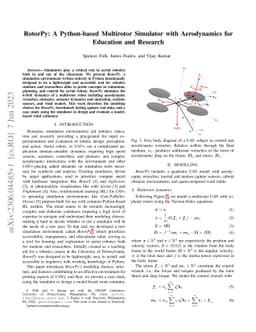 RotorPy: A Python-based Multirotor Simulator with Aerodynamics for
  Education and Research