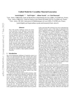 Unified Model for Crystalline Material Generation