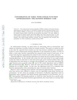 Convergence of SARSA with linear function approximation: The random
  horizon case