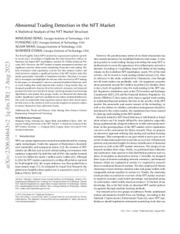Abnormal Trading Detection in the NFT Market