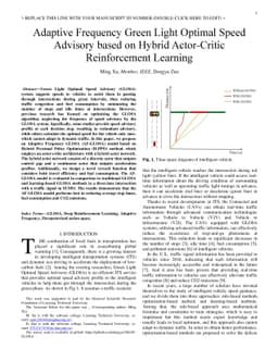 Adaptive Frequency Green Light Optimal Speed Advisory based on Hybrid
  Actor-Critic Reinforcement Learning
