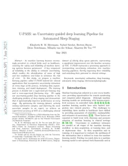 U-PASS: an Uncertainty-guided deep learning Pipeline for Automated Sleep
  Staging