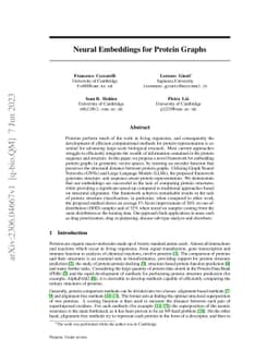 Neural Embeddings for Protein Graphs