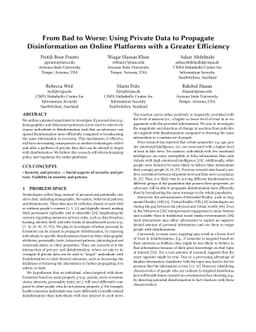 From Bad to Worse: Using Private Data to Propagate Disinformation on
  Online Platforms with a Greater Efficiency