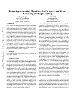 Faster Approximation Algorithms for Parameterized Graph Clustering and
  Edge Labeling