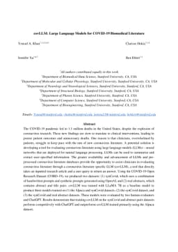 covLLM: Large Language Models for COVID-19 Biomedical Literature