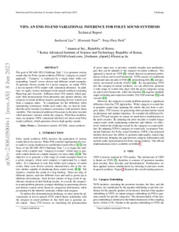 VIFS: An End-to-End Variational Inference for Foley Sound Synthesis