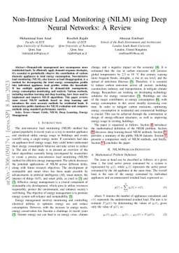 Non-Intrusive Load Monitoring (NILM) using Deep Neural Networks: A
  Review