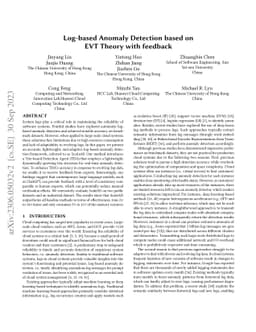 Log-based Anomaly Detection based on EVT Theory with feedback