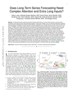 Does Long-Term Series Forecasting Need Complex Attention and Extra Long
  Inputs?