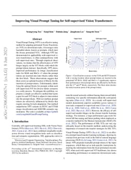 Improving Visual Prompt Tuning for Self-supervised Vision Transformers