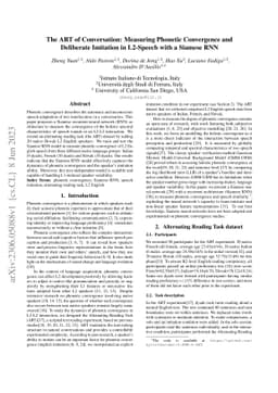The ART of Conversation: Measuring Phonetic Convergence and Deliberate
  Imitation in L2-Speech with a Siamese RNN