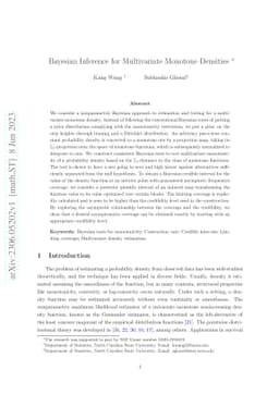 Bayesian Inference for Multivariate Monotone Densities