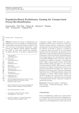 Population-Based Evolutionary Gaming for Unsupervised Person
  Re-identification