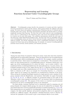 Representing and Learning Functions Invariant Under Crystallographic
  Groups