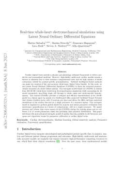 Real-time whole-heart electromechanical simulations using Latent Neural
  Ordinary Differential Equations