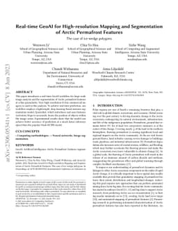 Real-time GeoAI for High-resolution Mapping and Segmentation of Arctic
  Permafrost Features