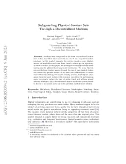 Safeguarding Physical Sneaker Sale Through a Decentralized Medium