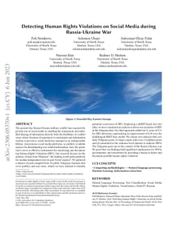 Detecting Human Rights Violations on Social Media during Russia-Ukraine
  War