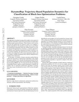 DynamoRep: Trajectory-Based Population Dynamics for Classification of
  Black-box Optimization Problems