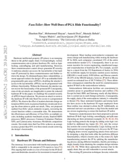 FuncTeller: How Well Does eFPGA Hide Functionality?