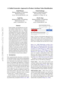 A Unified Generative Approach to Product Attribute-Value Identification