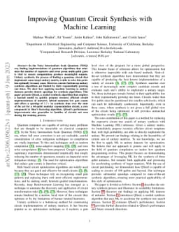 Improving Quantum Circuit Synthesis with Machine Learning