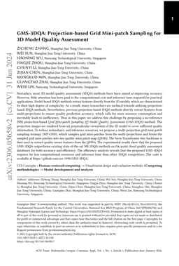 GMS-3DQA: Projection-based Grid Mini-patch Sampling for 3D Model Quality
  Assessment