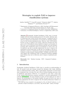 Strategies to exploit XAI to improve classification systems