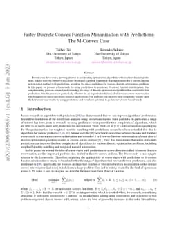 Faster Discrete Convex Function Minimization with Predictions: The
  M-Convex Case