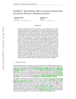 FedWon: Triumphing Multi-domain Federated Learning Without Normalization