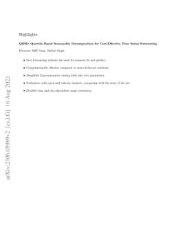 QBSD: Quartile-Based Seasonality Decomposition for Cost-Effective Time
  Series Forecasting