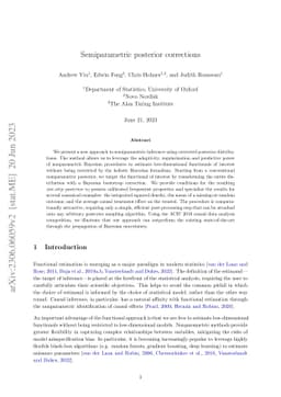 Semiparametric posterior corrections