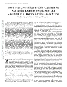 Multi-level Cross-modal Feature Alignment via Contrastive Learning
  towards Zero-shot Classification of Remote Sensing Image Scenes