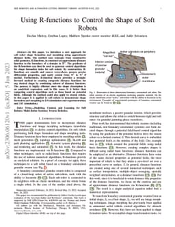 Using R-functions to Control the Shape of Soft Robots