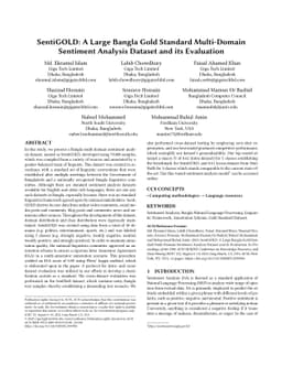SentiGOLD: A Large Bangla Gold Standard Multi-Domain Sentiment Analysis
  Dataset and its Evaluation