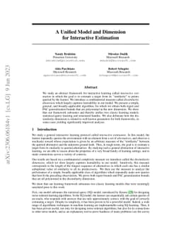 A Unified Model and Dimension for Interactive Estimation