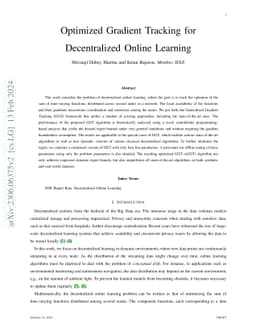 Optimized Gradient Tracking for Decentralized Online Learning