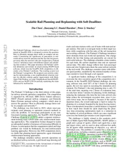 Scalable Rail Planning and Replanning with Soft Deadlines