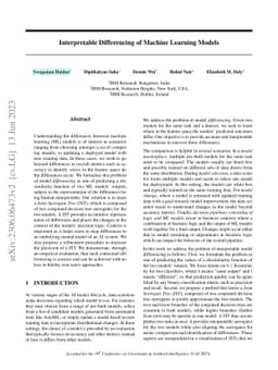 Interpretable Differencing of Machine Learning Models