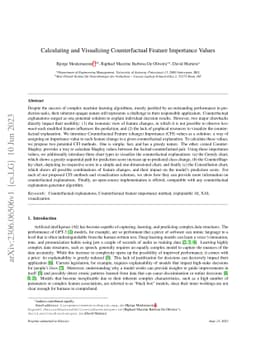 Calculating and Visualizing Counterfactual Feature Importance Values