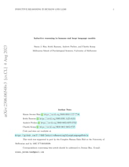 Inductive reasoning in humans and large language models